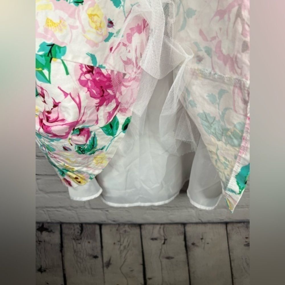 RN Studio by Ronni Nicole Floral Print Sleeveless Twirl Dress Pink Green size 14 - Picture 8 of 13